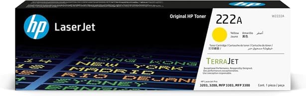 HP 222A Yellow Original LaserJet Toner Cartridge W2222A