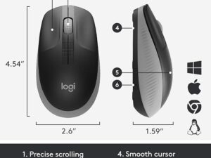 Logitech M190 Full-Size Wireless Mouse