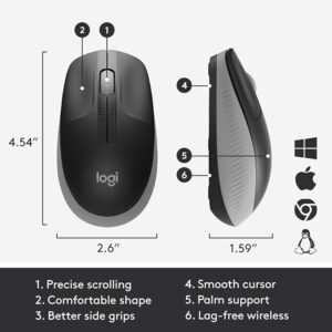 Logitech M190 Full-Size Wireless Mouse