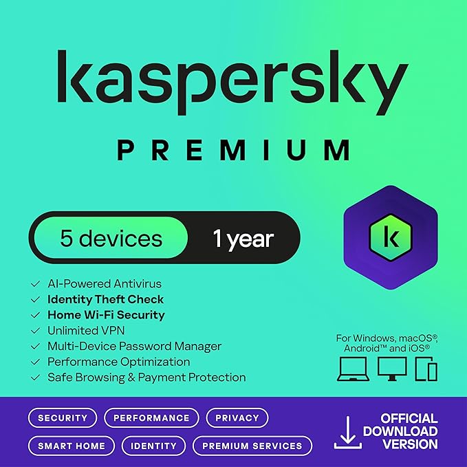 Kaspersky Premium 5 Devices KL1047Q5EFS