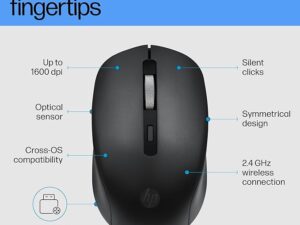 HP Wireless Silent Mouse S1000 Black 3CY46PA