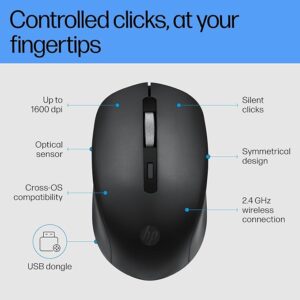 HP Wireless Silent Mouse S1000 Black 3CY46PA
