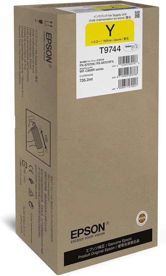 Epson T9744 Yellow XXL Ink Cartridge