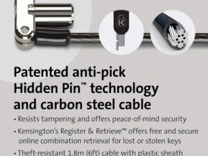 Kensington Universal 3-in-1 Keyed Laptop Lock K62318WW