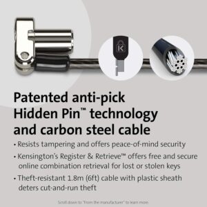 Kensington Universal 3-in-1 Keyed Laptop Lock K62318WW