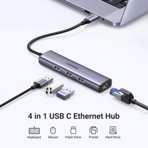 UGREEN USB-C to RJ45 Gigabit Ethernet + USB-A 3.0 Adapter