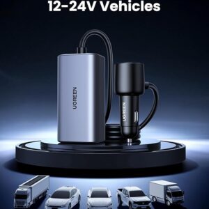 UGREEN 150W 4-Port GaN Fast Car Charger EC706
