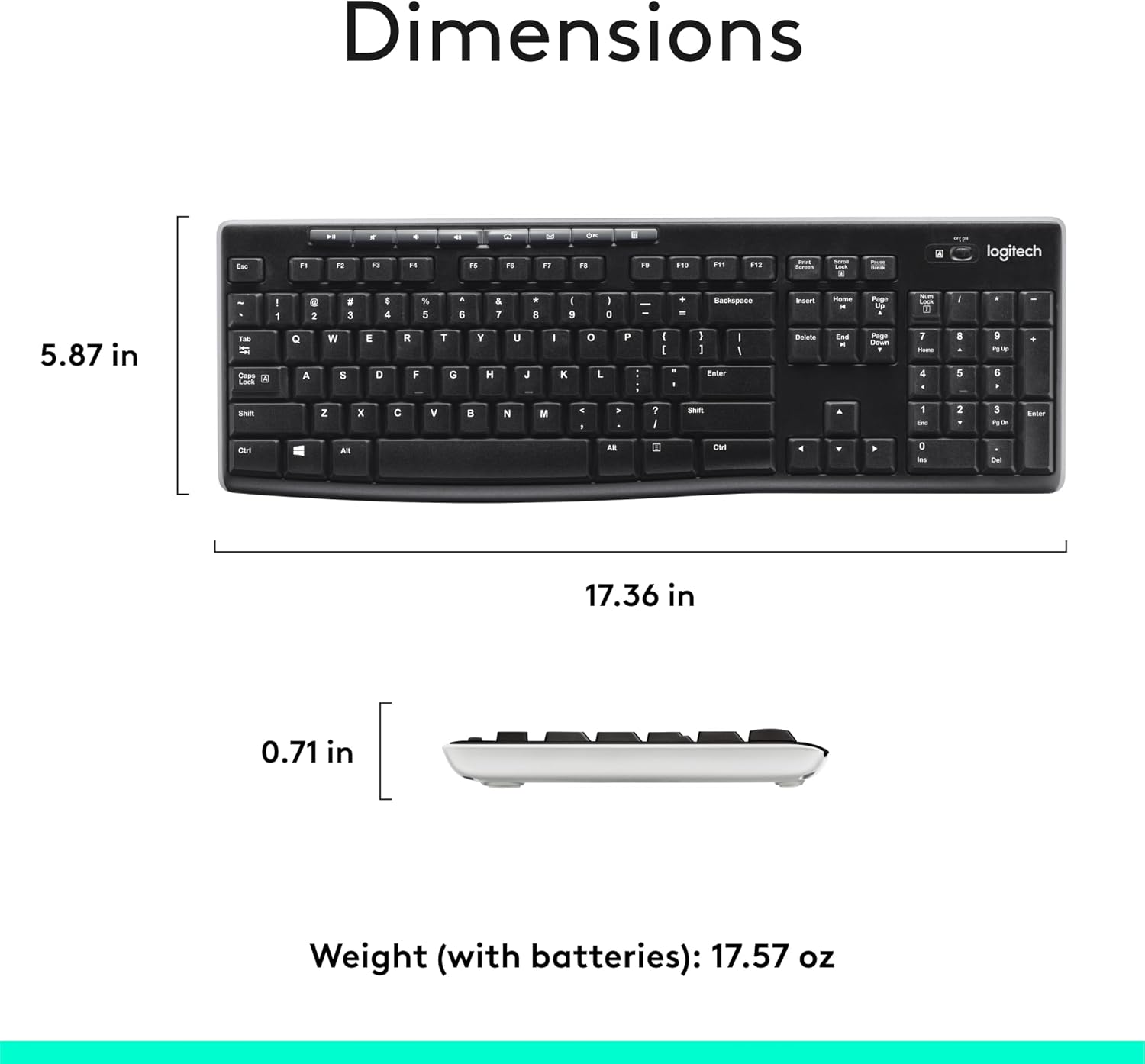 Logitech K270 Wireless Keyboard