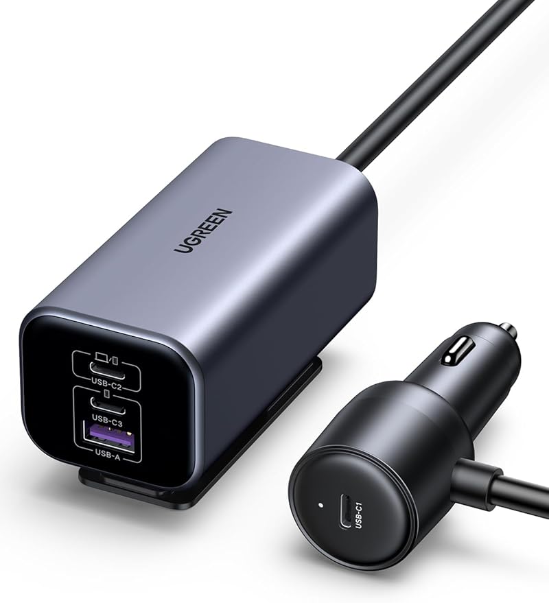 UGREEN 150W 4-Port GaN Fast Car Charger EC706