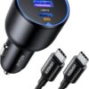 UGREEN 130W 3-Port Fast Car Charger EC705