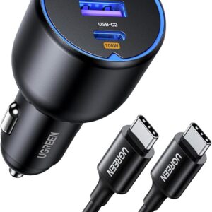 UGREEN 130W 3-Port Fast Car Charger EC705