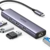 UGREEN USB-C to RJ45 Gigabit Ethernet + USB-A 3.0 Adapter