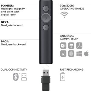 Logitech Spotlight Rechargeable Presentation Remote