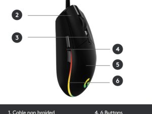 Logitech G102 LIGHTSYNC RGB 6 Button USB Gaming Mouse