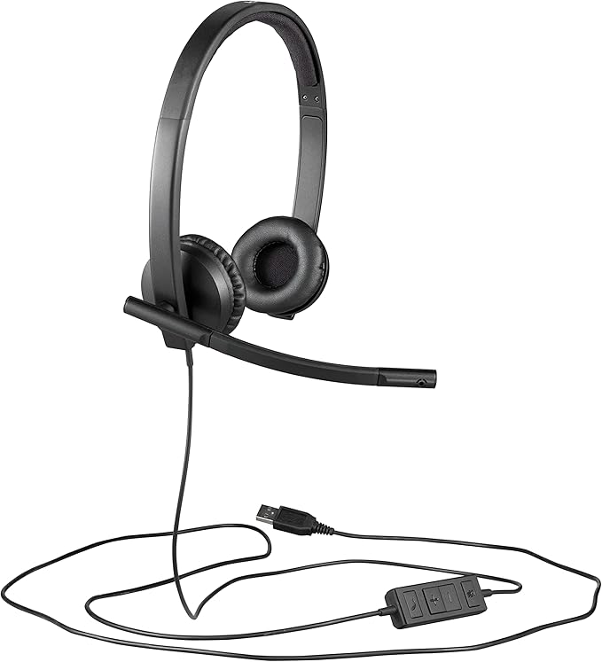 Logitech H570e Stereo USB-A Headset with Noise Cancelling Mic
