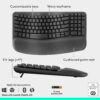 Logitech Wave Keys and Lift Combo Wireless and Bluetooth Keyboard and Mouse Combo