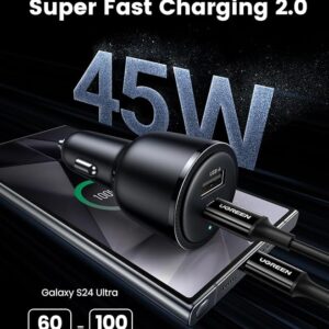 UGREEN 63W 2-Port Fast Car Charger EC701