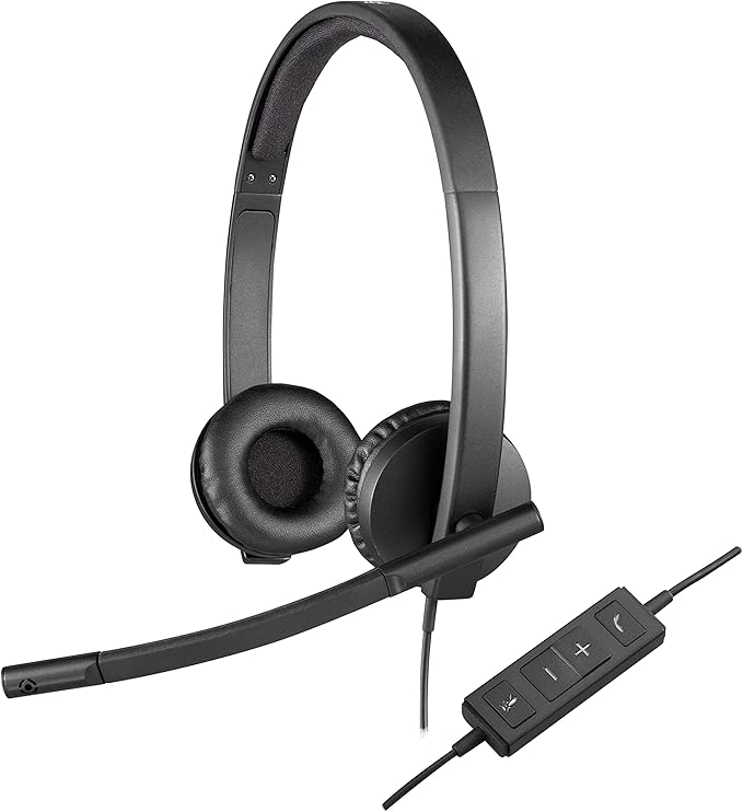 Logitech H570e Stereo USB-A Headset with Noise Cancelling Mic