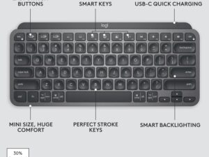 Logitech MX Keys Mini Minimalist Bluetooth Illuminated Keyboard