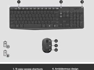 Logitech MK235 Wireless Keyboard and Mouse Combo