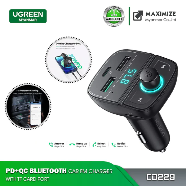 UGREEN Bluetooth Car Charger CD229