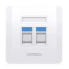 UGREEN Dual-Port Wall Plate White NW144