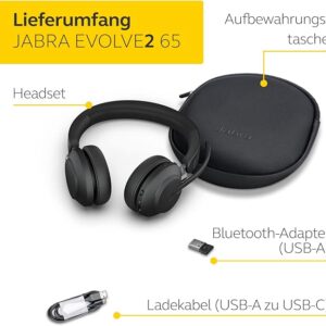 Jabra Evolve2 65 Stereo USB-A Headset