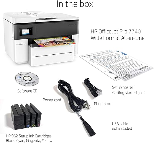HP OfficeJet Pro 7740 Wide Format All-in-One Printer