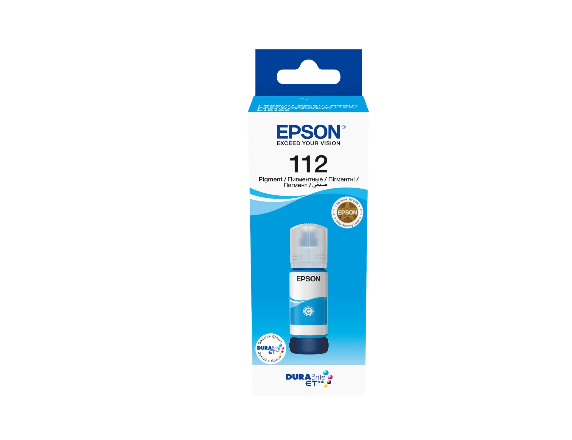 Epson 112 EcoTank Pigment Cyan Ink Bottle 70ml