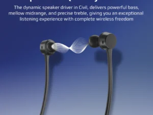 Promate High-Fidelity Liquid Silicone Wireless Neckband Earphones