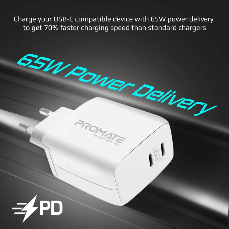 Promate GaNFast Travel Adapter