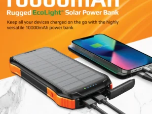 Promate 10000mAh Waterproof Solar Power Bank