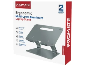 Promate Ergonomic Multi-Level Aluminum Laptop Stand