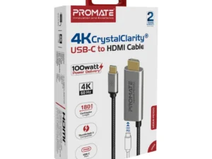 Promate 4K@60Hz USB-C to HDMI Cable with 100W Power Delivery