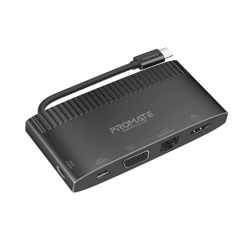 Promate 6 in 1 Super Speed USB-C Media Hub