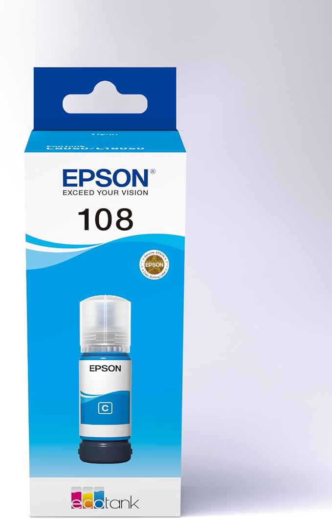 Epson 108 EcoTank Cyan Ink Bottle 70ml