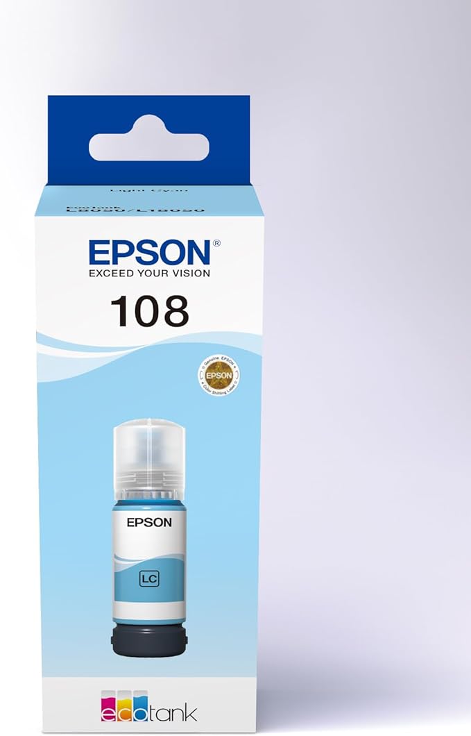 Epson 108 EcoTank Light Cyan Ink Bottle 70ml