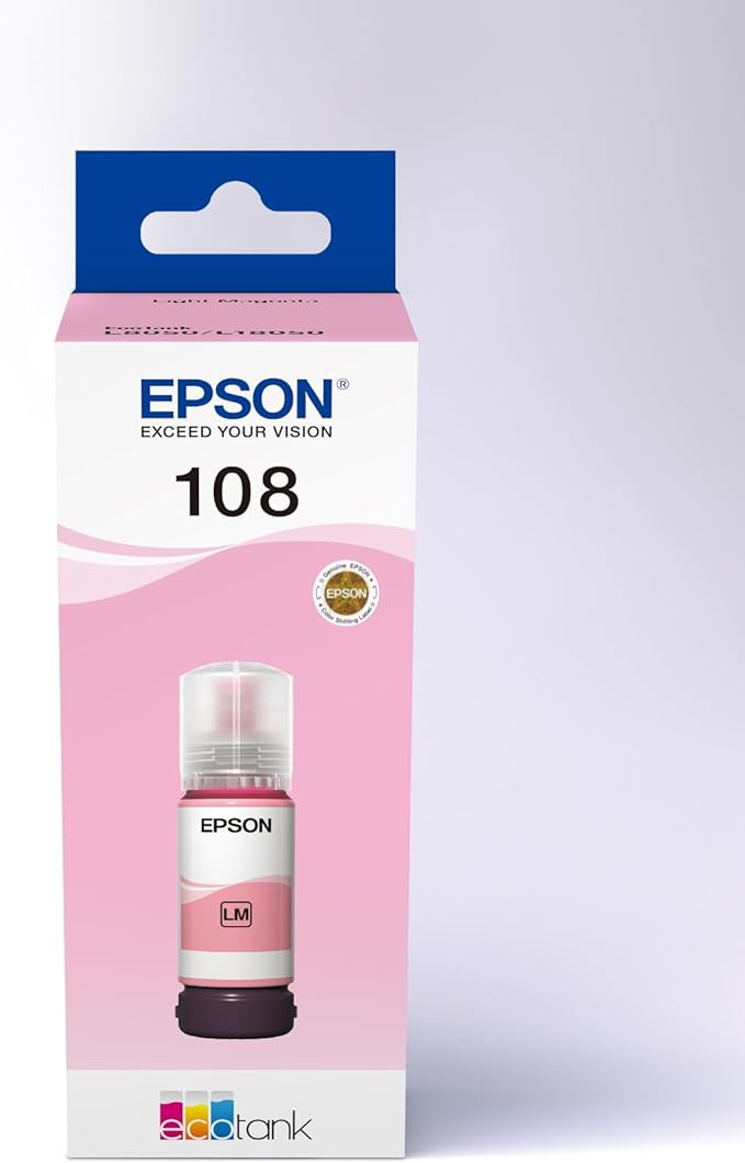 Epson 108 EcoTank Light Magenta Ink Bottle 70ml