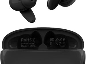 Promate Compact Bluetooth v5.1 TWS IPX5 Earphones Black