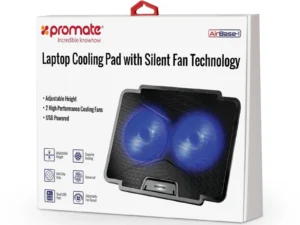 Promate Laptop Cooling Pad with Silent Fan Technology