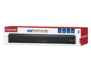 Promate 60W Ultra-Slim SoundBar with Built-in Subwoofer