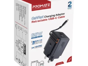 Promate 65W PD GaNFast Charging Adapter