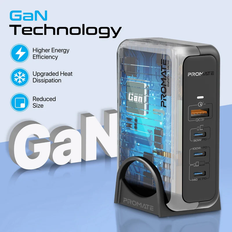 Promate 140W Super-Speed GaNFast Charging Station