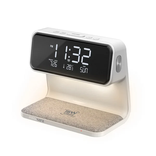 Promate 3-in-1 Multi-Function LED Alarm Clock