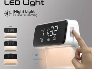 Promate 3-in-1 Multi-Function LED Alarm Clock