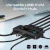 Promate 4K@60Hz KVM Switch with USB Hub