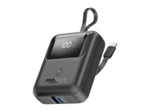 Promate 10000mAh Ultra Compact 35W SuperSpeed Power Bank