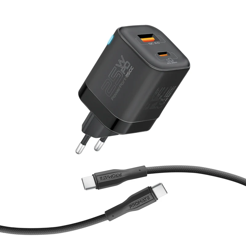 Promate Charging Kit with 25W Wall Charger