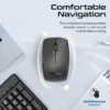 Promate Ergonomic Wireless Multimedia Keyboard and 1200 DPI Mouse Combo