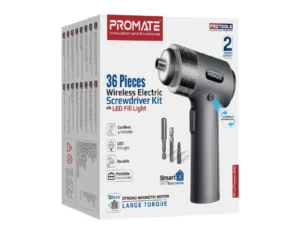 Promate 36-Pieces Wireless Electric Screwdriver Kit